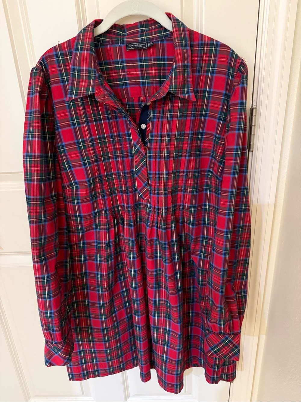 Vineyard Vines Holiday Red tartan plaid dress